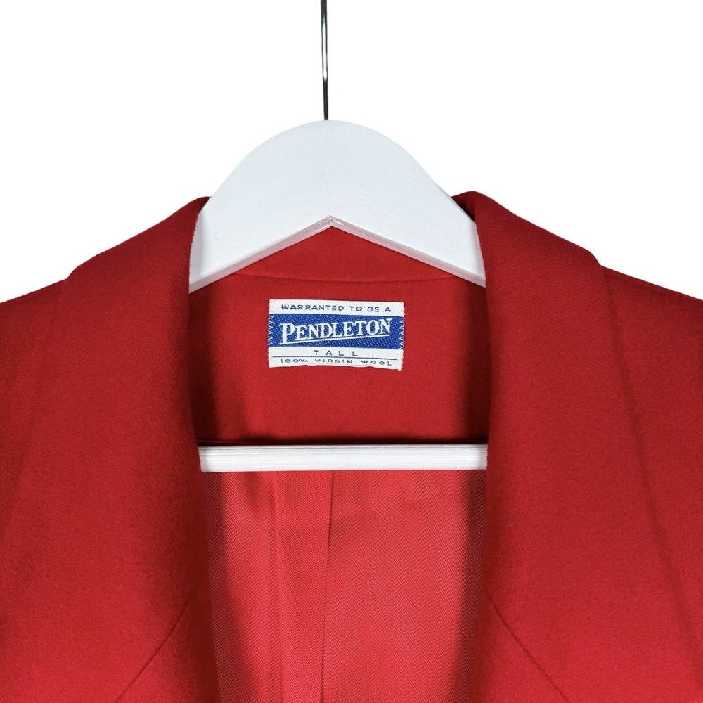 Pendleton Red Wool Blazer Jacket - Women's size Tall XL - Picture 3 of 10
